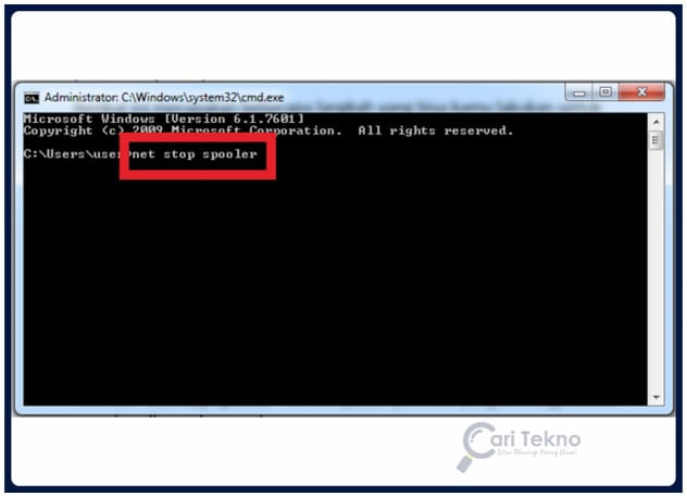Cara menggunakan net stop spooler