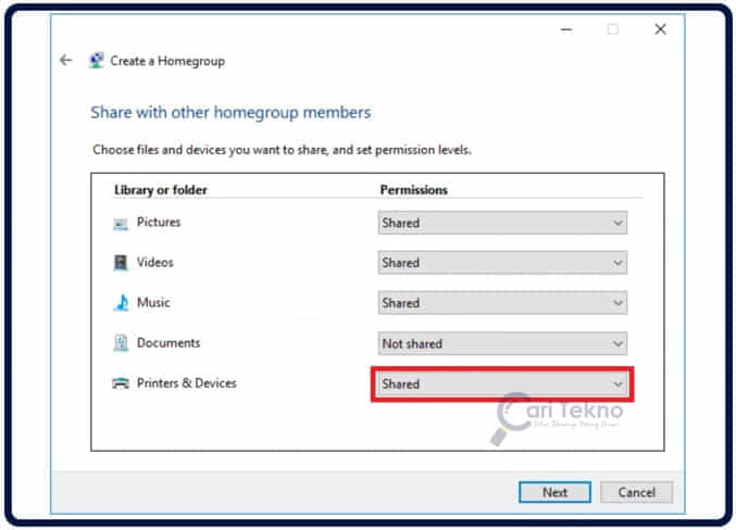 Cara Sharing Printer Menggunakan HomeGroup