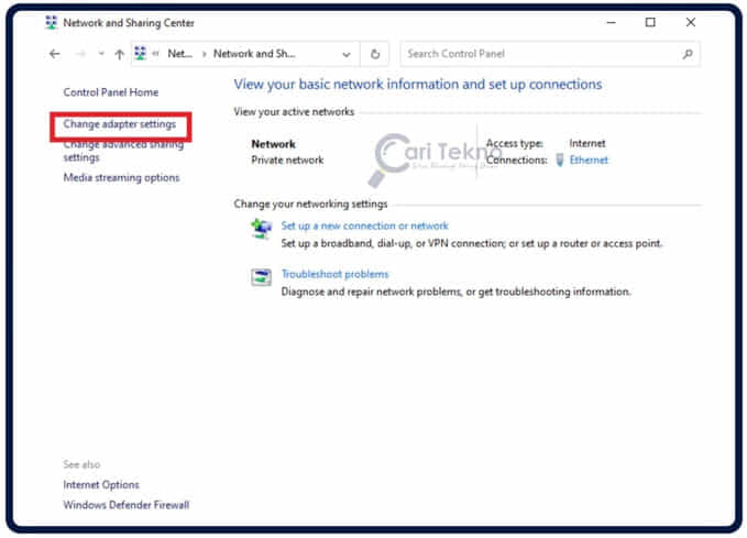 Change Adapter Setting