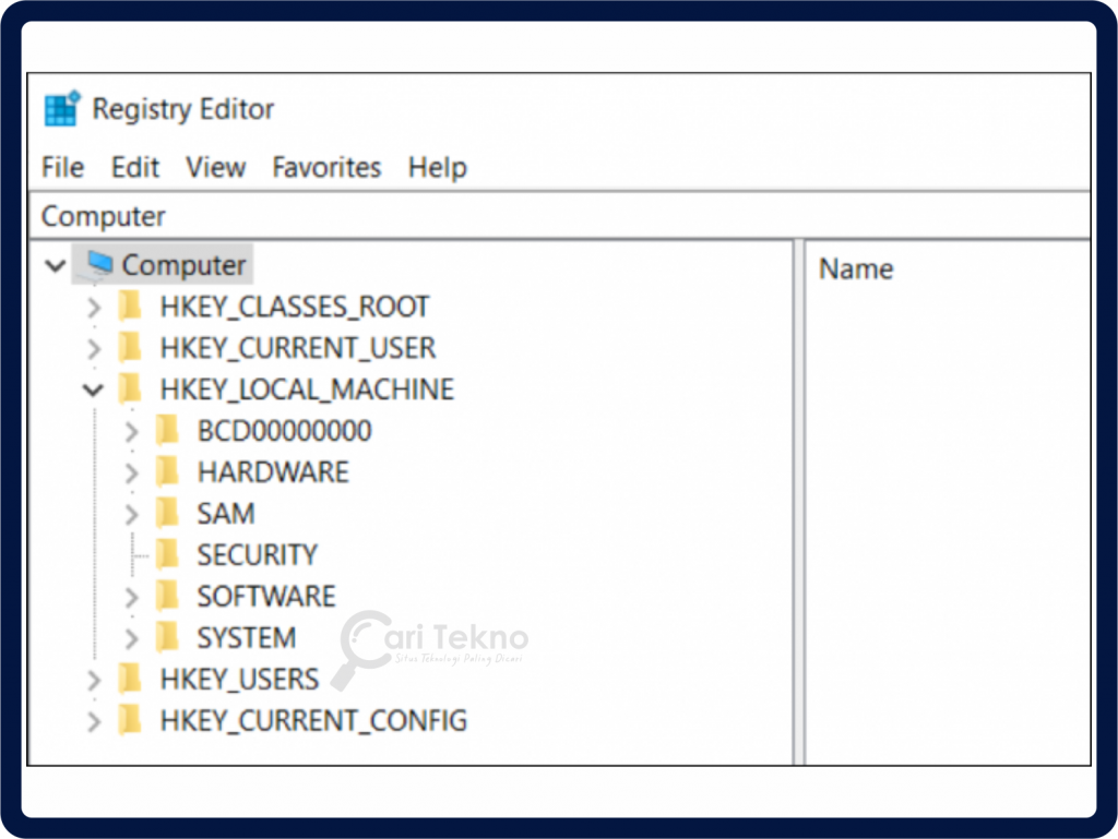 registry editor