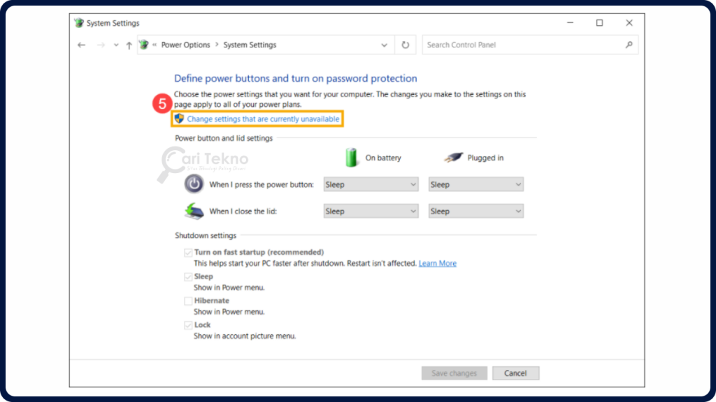 shutdown settings windows 10