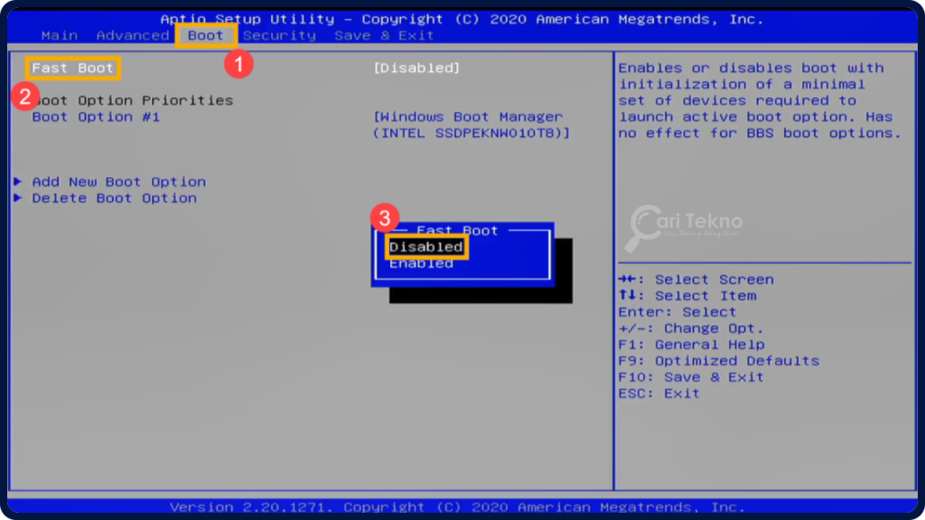 bios legacy fast boot