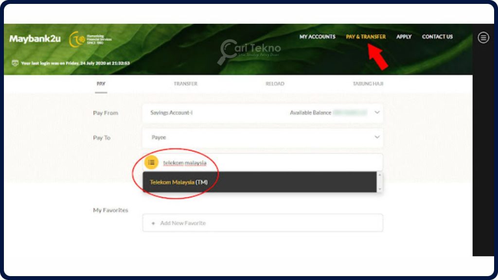 temukan telekom malaysia melalui maybank2u