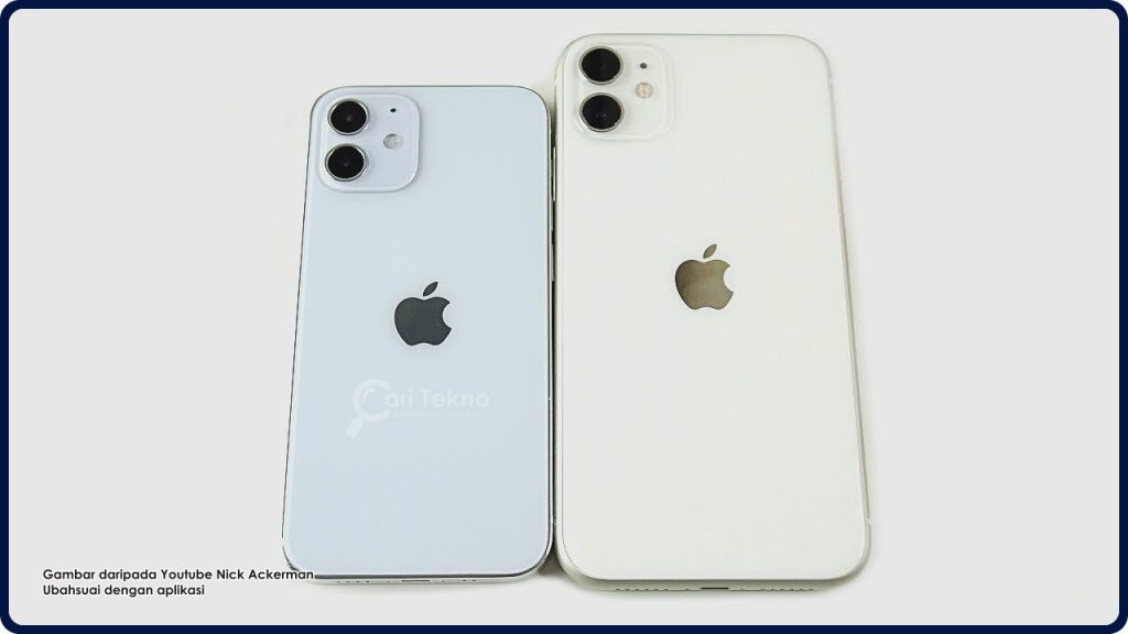 beza iphone 11 dan 12 mini