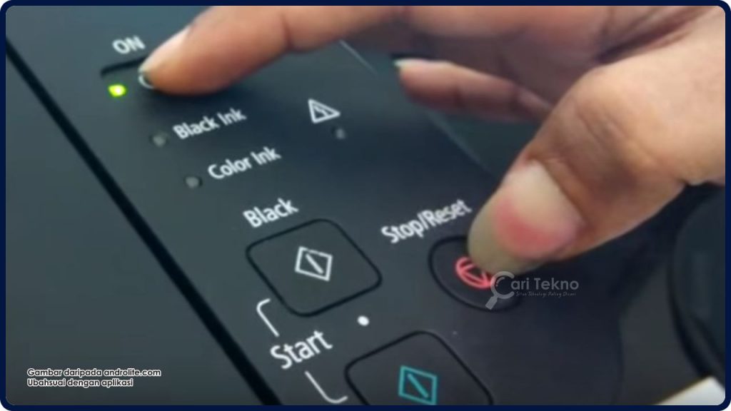 tekan dan tahan butang stop / reset