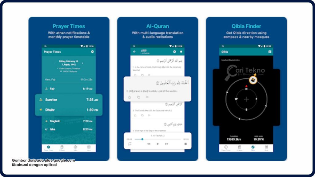 huda - prayer times, al-quran, qibla & more