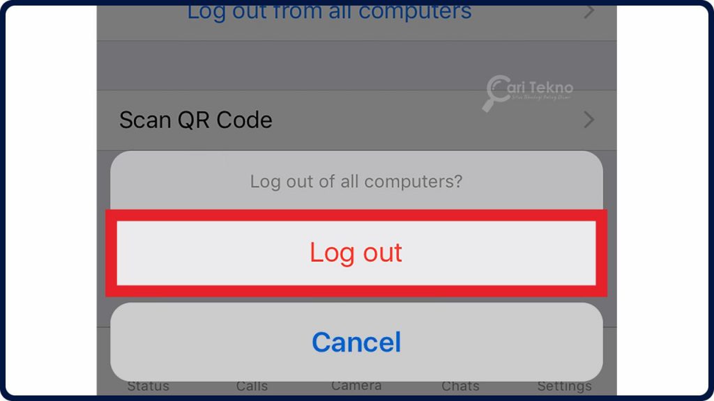 cara logout whatsapp web di iphone dan pc