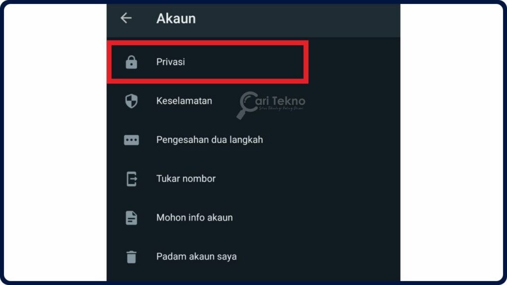 pilih privasi