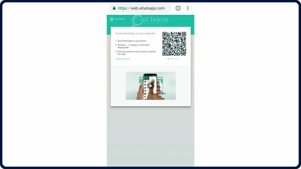 secara automatik paparan akan berubah dan memaparkan kod qr