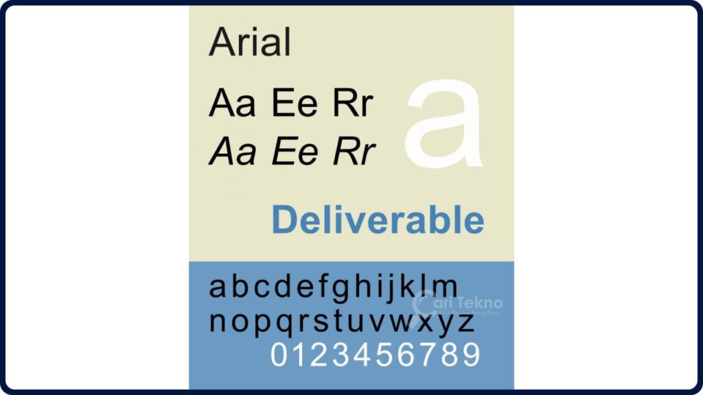 font surat rasmi arial