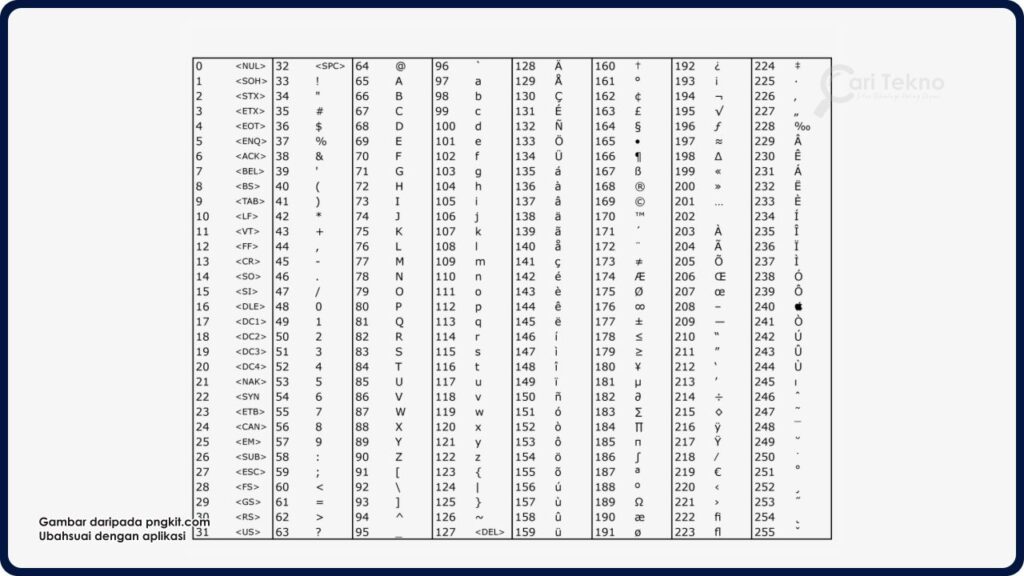 apa itu kod ascii