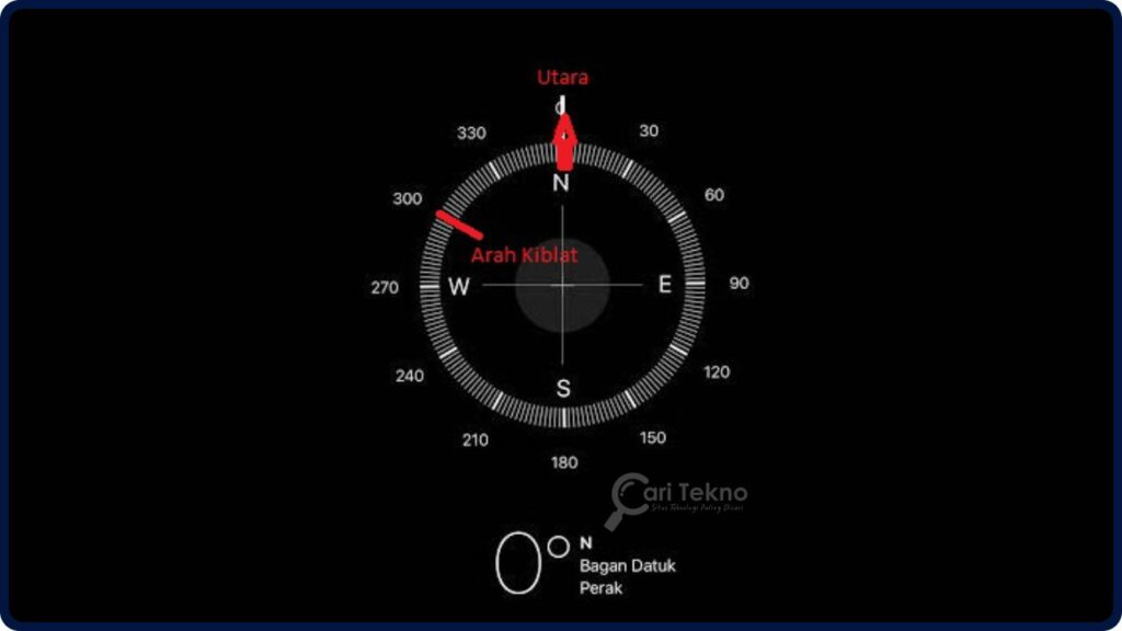 cara mencari arah kiblat dengan kompas smartphone