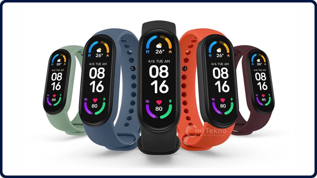 jam pintar smartwatch terbaik xiaomi mi band 6