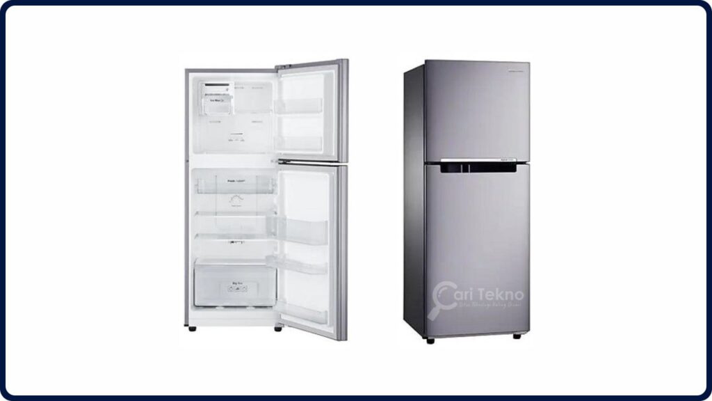 jenama peti ais 2 pintu terbaik samsung top mount freezer 220l rt20farvdsa