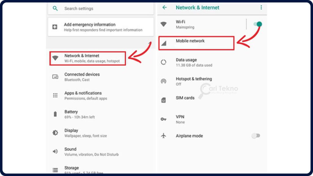 cara setting apn di android