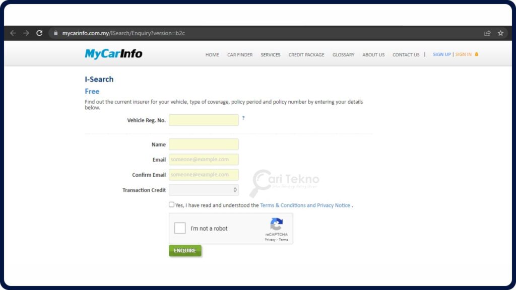 semakan pemilik kenderaan online melalui mycarinfo