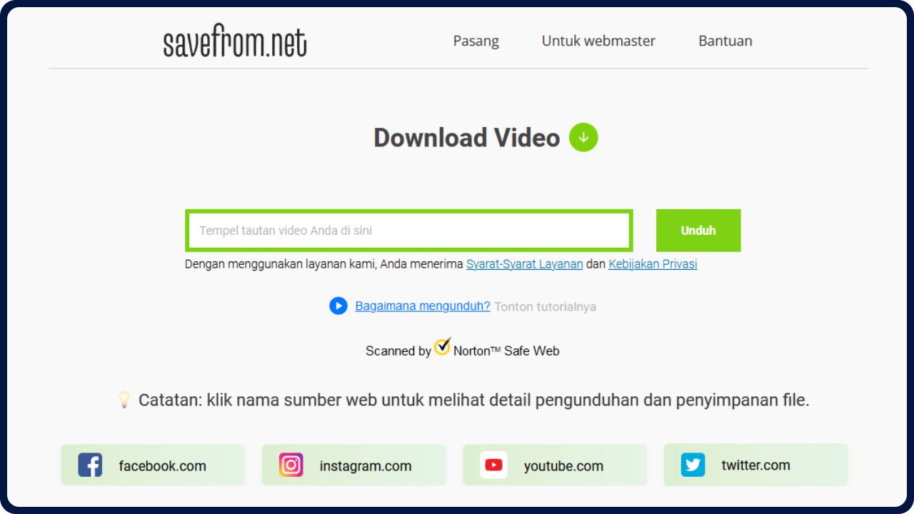 cara muat turun video di instagram dengan savefrom