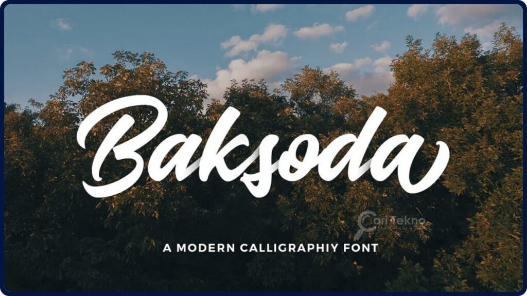 jenis tulisan font cantik bersambung font baksoda