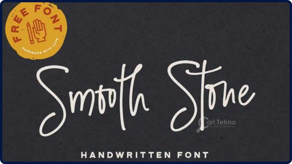 jenis tulisan font cantik bersambung font smooth stone